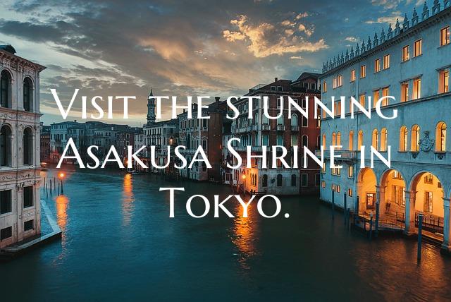 Visit the stunning Asakusa Shrine in Tokyo.