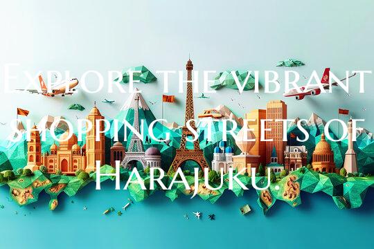 Explore the vibrant shopping streets of Harajuku.